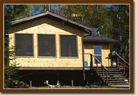 Kabikewabik newly built fly in hunting and fishing cabin in Ontario