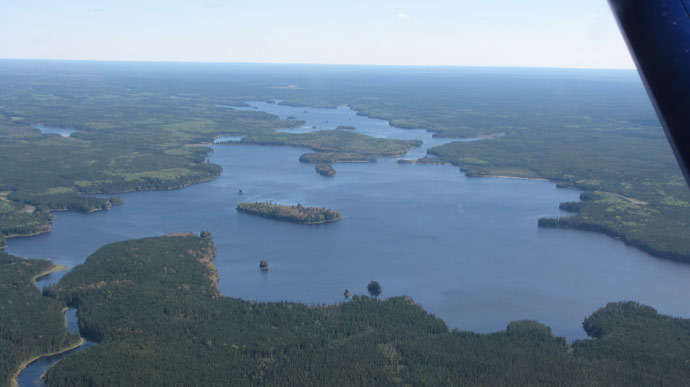 Otatakan Lake View from Above - Fishing trip destination in Ontario, Canada