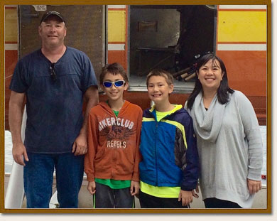 The family at Pickeral Arm Camp