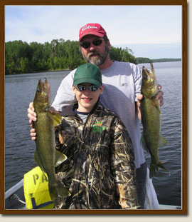 Father & Son with Walleyes