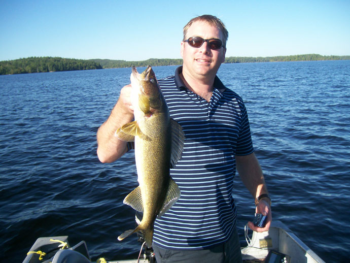 Lee with Walleye